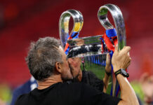 The managers with the most Champions League and European Cup titles PSG manager Luis Enrique kisses the UEFA Champions League trophy after his team's victory in the UEFA Champions League Final 2026 match between Paris Saint-Germain and Arsenal FC at Puskas Arena on May 30, 2026 in Budapest, Hungary.