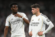 A week of chaotic DRAMA at Real Madrid, Marseille, Prague and Southampton Real Madrid players Aurelien Tchouameni and Federico Valverde look on during the LaLiga EA Sports match between Real Madrid CF and Girona FC at Estadio Santiago Bernabeu on April 10, 2026 in Madrid, Spain.