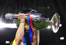 Our Champions League end-of-season awards for 2025/26 The UEFA Champions League trophy is lifted as players of Paris Saint-Germain celebrate after the UEFA Champions League Final 2026 match between Paris Saint-Germain and Arsenal FC at Puskas Arena on May 30, 2026 in Budapest, Hungary.