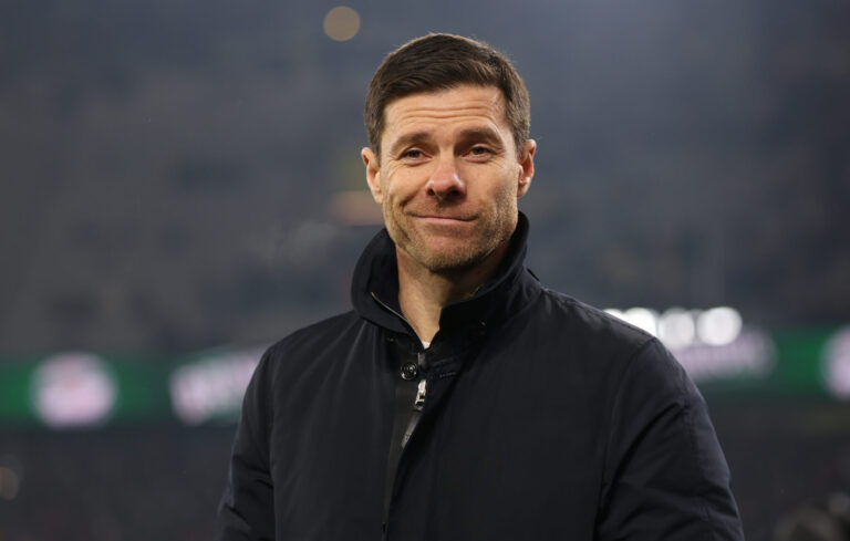 Xabi Alonso, now manager of Chelsea, looks on prior to the Bundesliga match between Borussia Dortmund and Bayer 04 Leverkusen at Signal Iduna Park on January 10, 2025 in Dortmund, Germany.