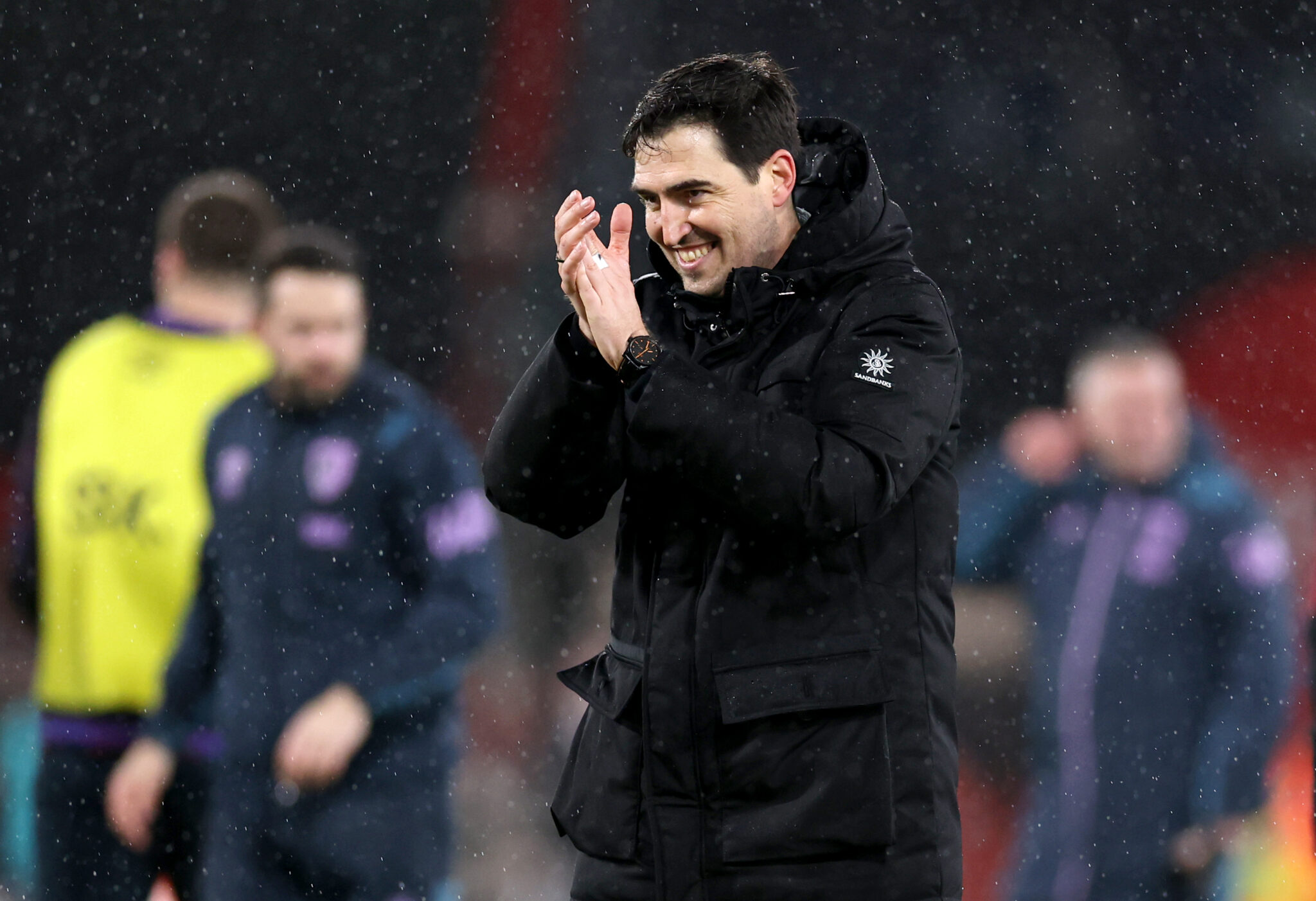 Andoni Iraola, former manager of AFC Bournemouth, acknowledges the fans after the Premier League match between Bournemouth and Liverpool at Vitality Stadium on January 24, 2026 in Bournemouth, England.