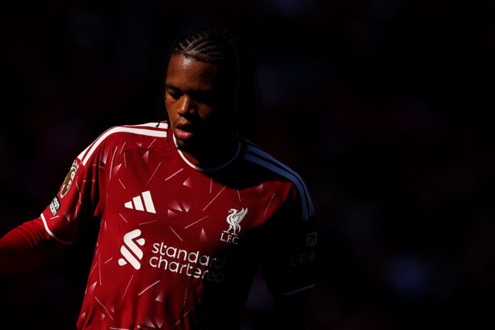 Latest Liverpool transfer news - Rio Ngumoha of Liverpool during the Premier League match between Liverpool and Brentford at Anfield on May 24, 2026 in Liverpool, England.