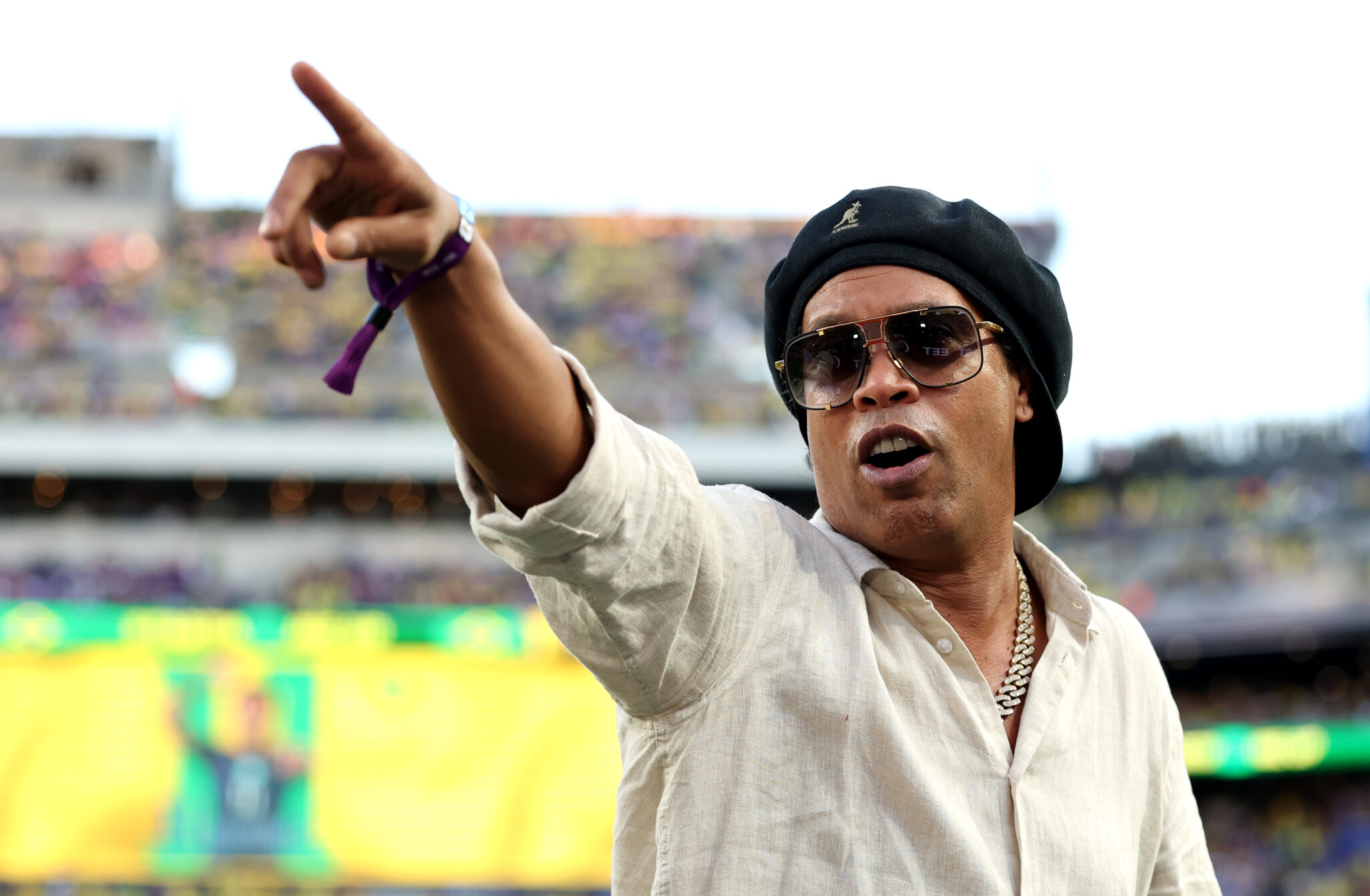 Ronaldinho attends the FIFA World Cup 2026 Group C match between Brazil and Haiti at Philadelphia Stadium on June 19, 2026 in Philadelphia, Pennsylvania.