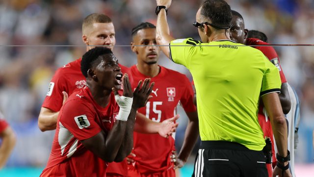 Embolo sent off under new mistaken identity rule