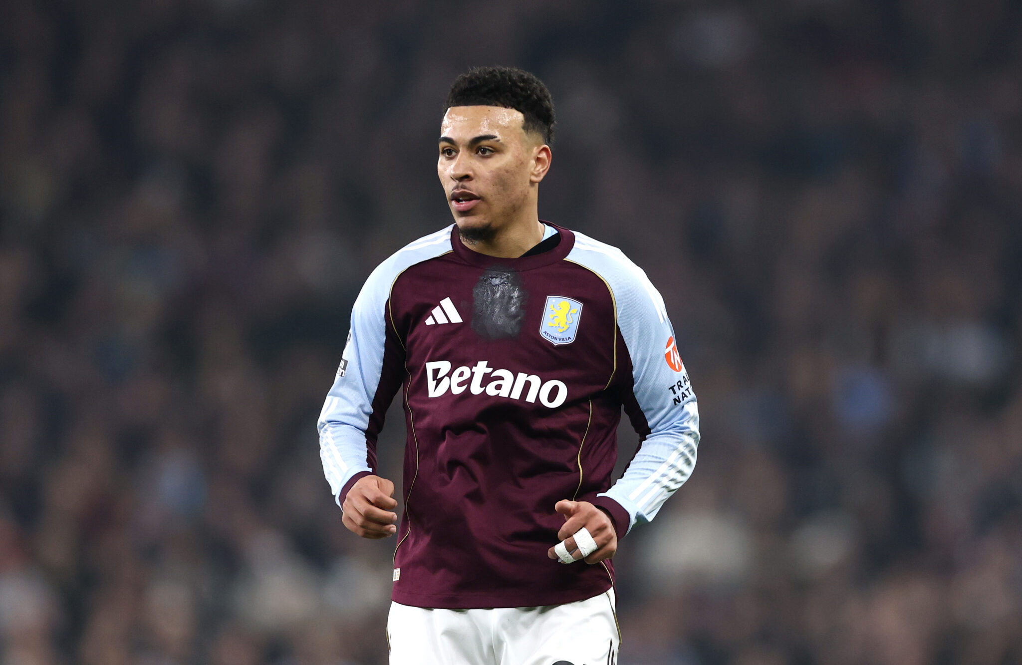 Morgan Rogers of Aston Villa during the Premier League match between Aston Villa and Chelsea at Villa Park on March 04, 2026 in Birmingham, England.