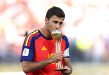 Rodri, Mbappe and every award winner from FIFA World Cup 2026 Rodri #16 of Spain is presented with the Golden Ball award after the FIFA World Cup 2026 Final match between Spain and Argentina at New York New Jersey Stadium on July 19, 2026 in East Rutherford, New Jersey.