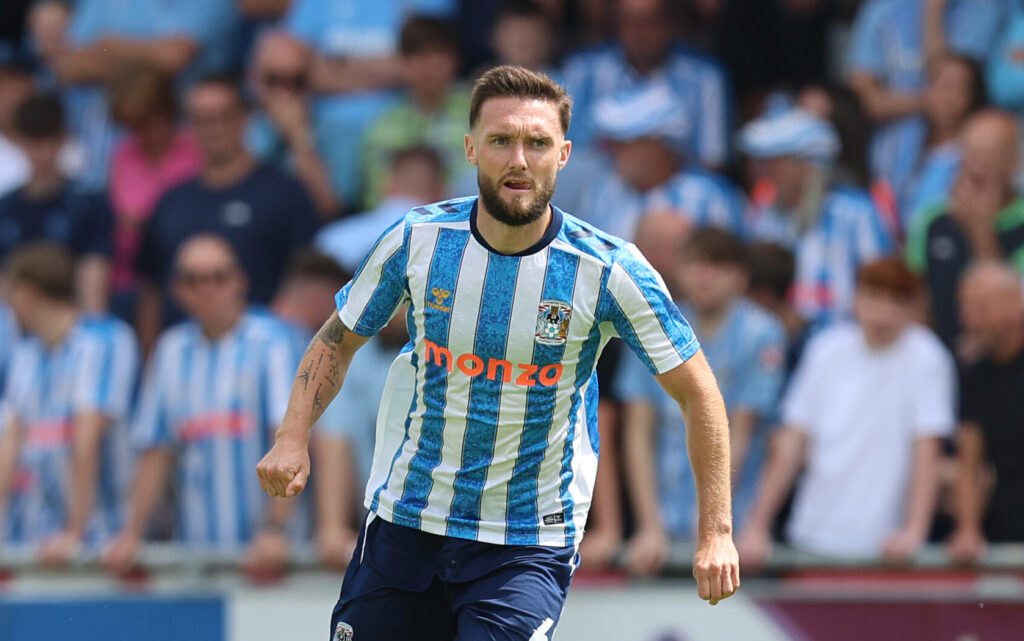 Matt Grimes in the Coventry City home kit for the 2026/27 Premier League season.