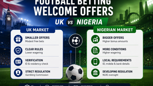 How Football Betting Welcome Offers Differ Between the UK and Nigeria