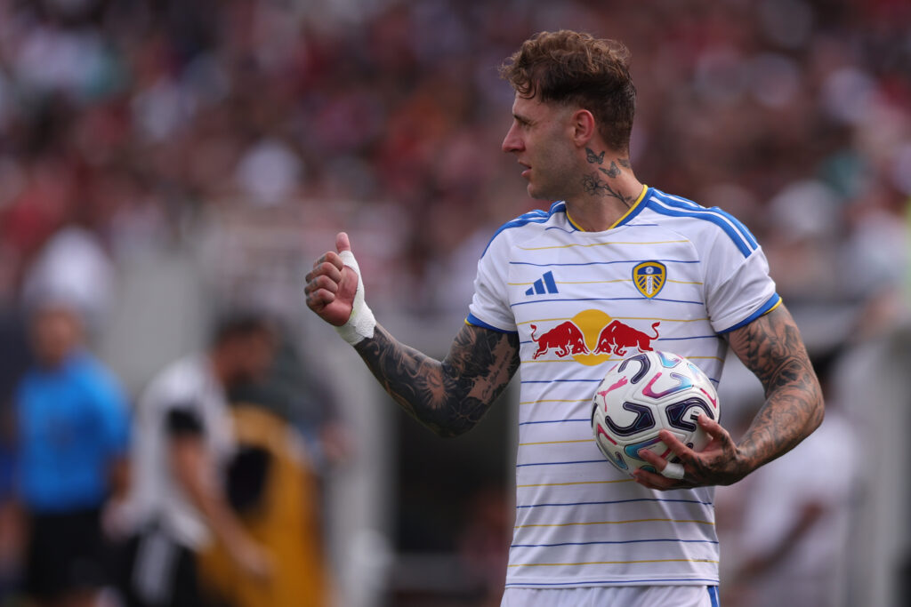 Joe Rodon in the Leeds United home kit for the 2026/27 Premier League season.