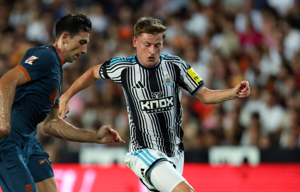 harvey barnes in the Newcastle United home kit for the 2026/27 Premier League season.